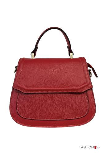 Handtasche aus Echtes Leder mit Reißverschluss mit Schultergurt