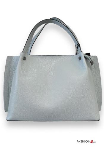 Borsa a mano in Vera pelle con zip con tracolla