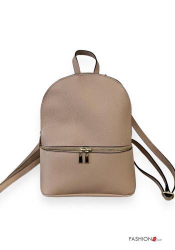 Mochila em Couro Genuíno com fecho