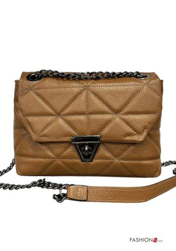 Bag with shoulder strap with chain