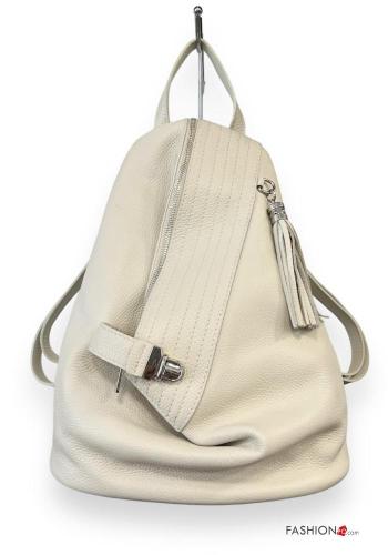 Mochila de Cuero Genuino con cremallera