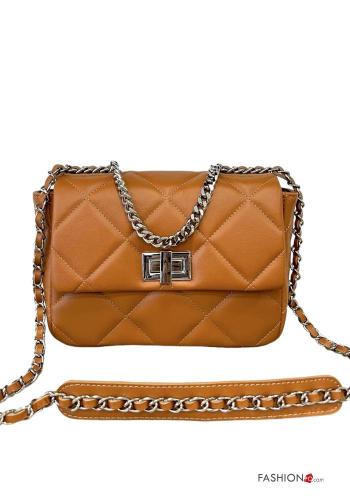 Tasche aus Echtes Leder mit Schultergurt mit kette - ph 1