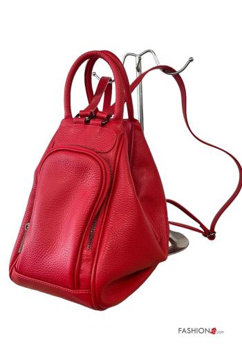 multipurpose Genuine Leather Backpack with zip - ph 1