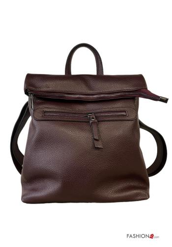 Zaino in Vera pelle con zip