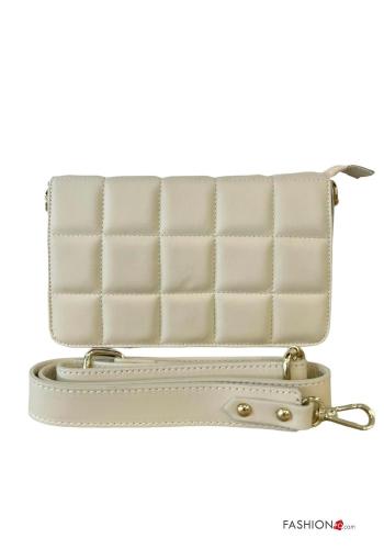 Genuine Leather Bag with zip with shoulder strap - ph 1