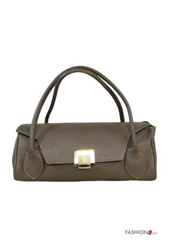 Borsa a mano in Vera pelle con zip