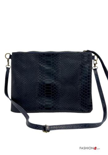 Bolso de Cuero Genuino con cremallera con bandolera
