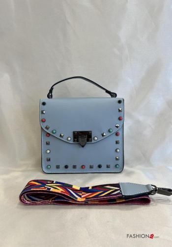 Bolsa de hombro de Cuero Genuino con tachuelas con bandolera - ph 1