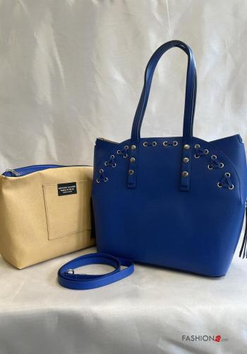 Tasche aus Echtes Leder mit Reißverschluss mit Schultergurt