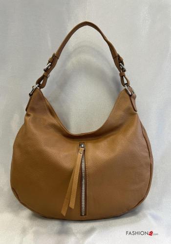 Bolsa de hombro de Cuero Genuino con cremallera - ph 1