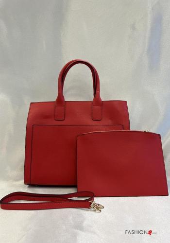 Tasche aus Echtes Leder mit Taschen mit Geldbörse mit Schultergurt mit Reißverschluss