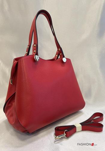 Handtasche aus Echtes Leder mit Reißverschluss mit Schultergurt