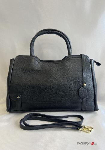 Handtasche aus Echtes Leder mit Taschen mit Schultergurt mit Reißverschluss