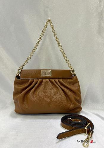 Pochette in Vera pelle con tracolla con catena - ph 1
