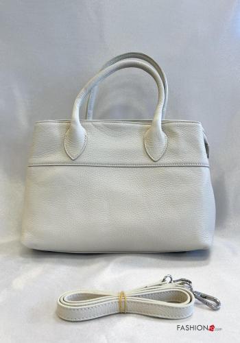 Borsa a spalla in Vera pelle con zip con tracolla