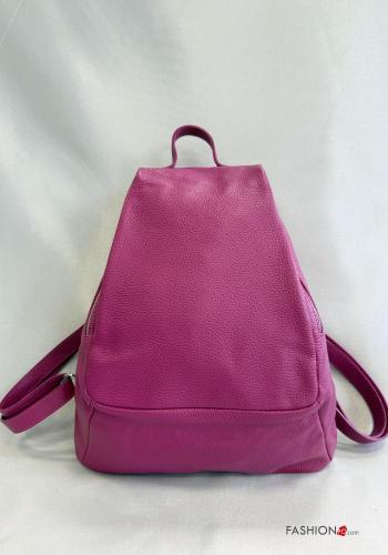 Zaino in Vera pelle regolabile con zip - ph 1