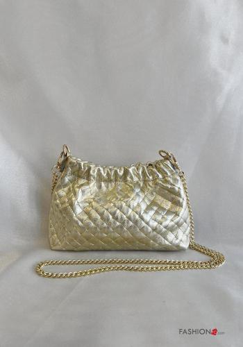 Schultertaschen aus Echtes Leder mit Schultergurt mit kette