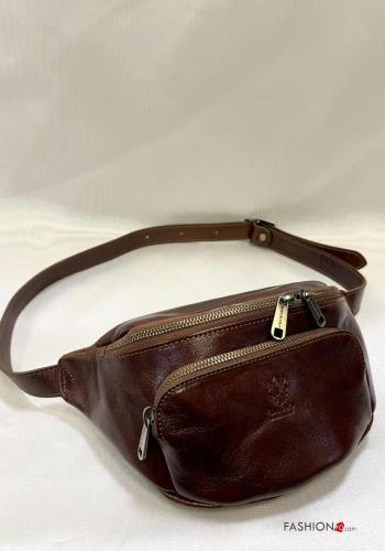 verstellbarer Gürteltasche aus Echtes Leder mit Reißverschluss