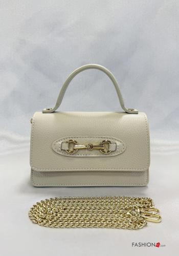 Handtasche aus Echtes Leder mit Schultergurt mit kette