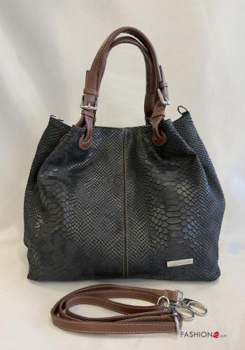 Python Muster Handtasche aus Echtes Leder mit Schultergurt