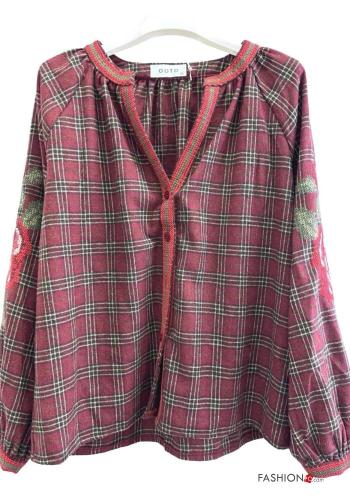 Tartan-Muster Hemd aus Wollmischung