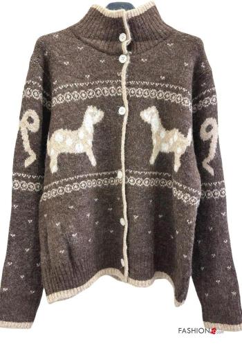 Cardigan in Misto Lana