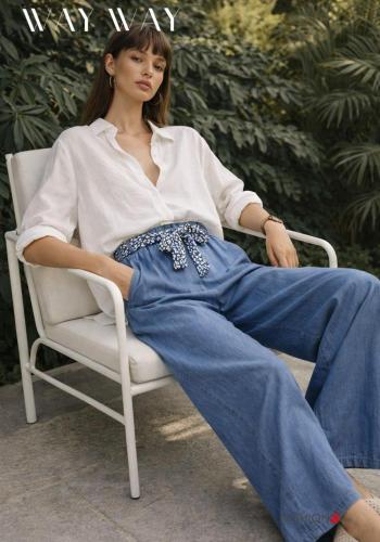 denim high waist Trousers with belt with bow with pockets - ph 1