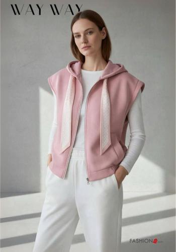 Sudadera sin mangas con cremallera con capucha con bolsillos - ph 1