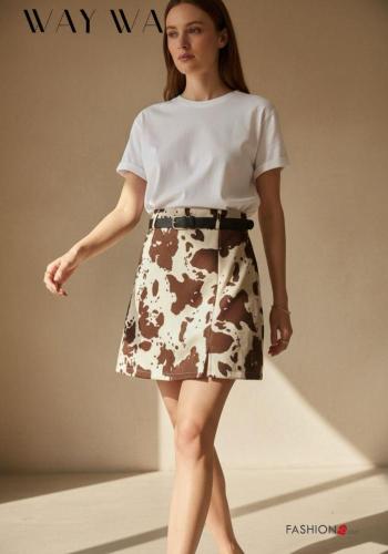 Minifalda cintura alta con cinturón - ph 1