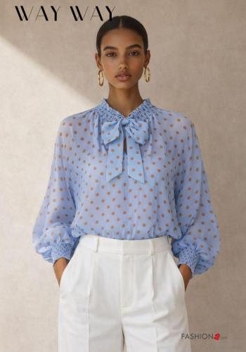 Camisa con lazo con cuello en v