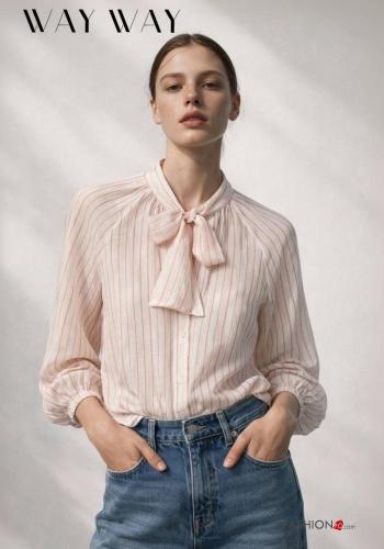 Shirt with bow with v-neck - ph 1