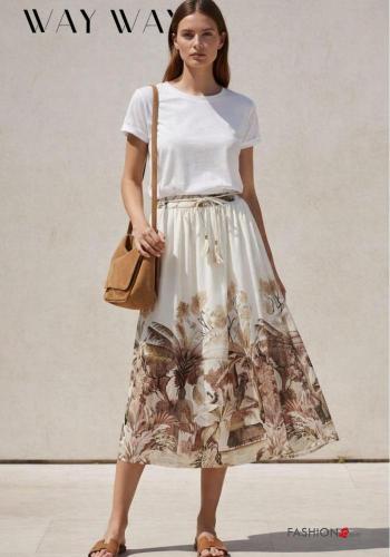 Gonna vita alta con cintura - ph 1