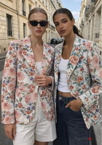 Giacca in Cotone con tasche con spalline