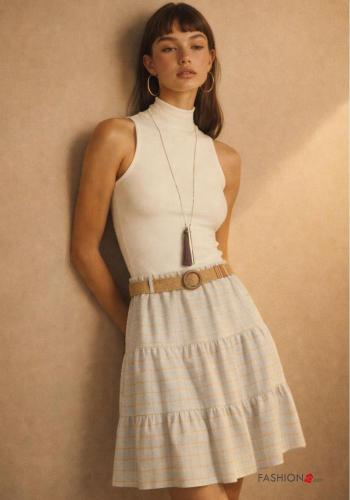 Falda de Algodón con cinturón