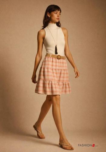 Falda de Algodón con cinturón