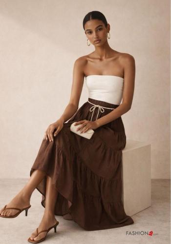 Falda de Algodón con cinturón