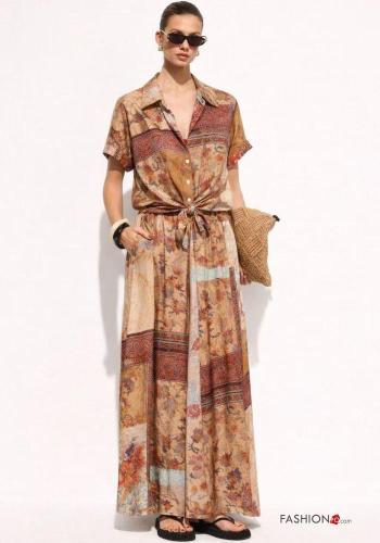 Trousers with belt with pockets