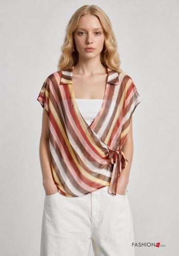 Blouse with bow with v-neck - ph 1