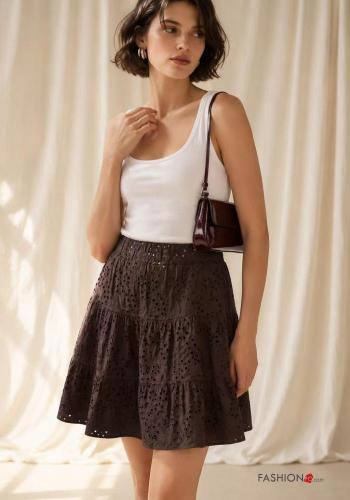 Cotton Mini skirt broderie anglaise - ph 1