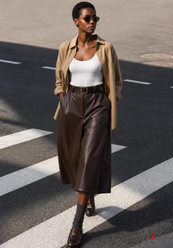 Trousers with belt with pockets