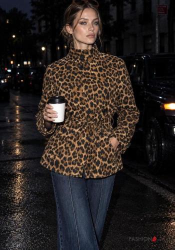 Jacket Rollneck with bow with buttons