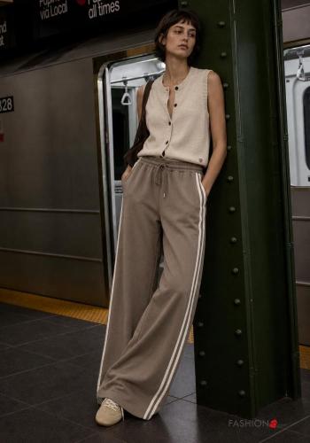 Cotton Trousers with drawstring with elastic with pockets - ph 1