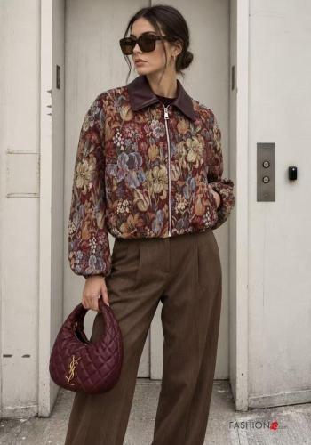 Cotton Jacket with pockets with zip