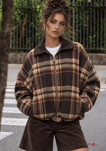 Cotton Jacket with pockets with zip