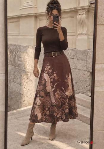 Falda con cinturón