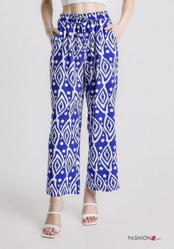 Pantalon à Imprimé Géométrique avec ruban avec élastique avec poches - ph 1