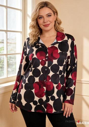 Polka-dot long sleeve Blouse with buttons - ph 1