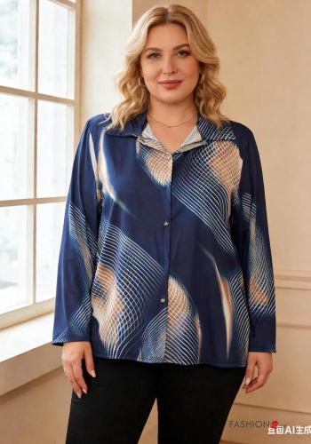 Blusa manga larga Estampado Artístico con botones - ph 1