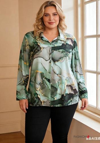 Blusa manga larga Estampado Artístico con botones - ph 1