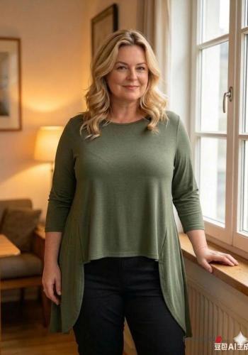 Farbiges Muster kurze ärmel Top